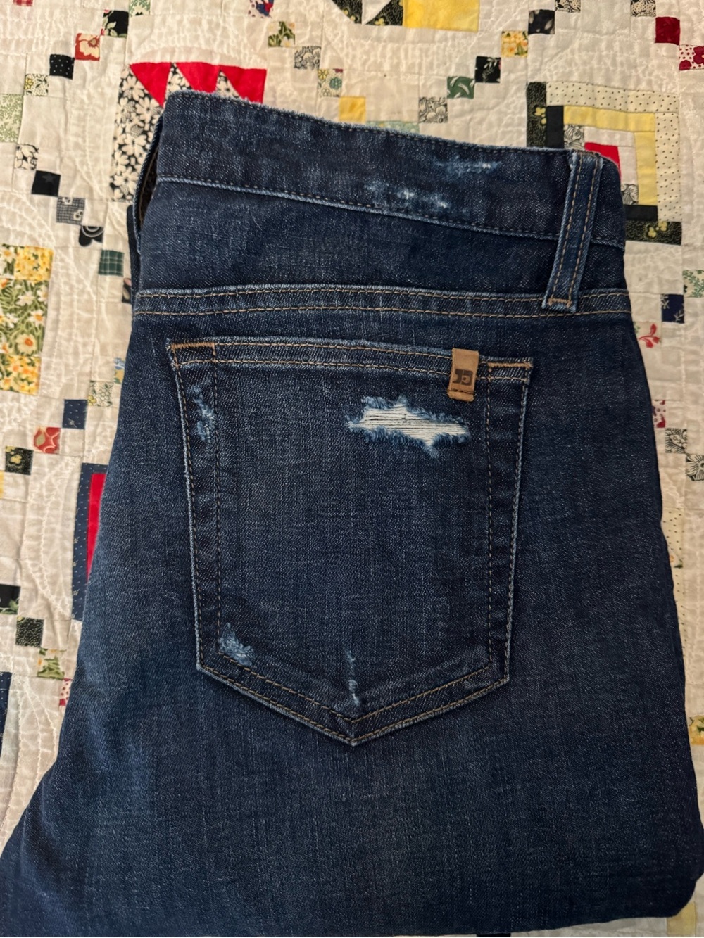 Joe's Jeans The Billie Ankle Dark Blue Distressed Skinny Jeans